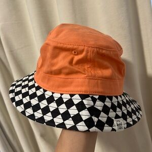 Herschel Supply Company checkers & orange bucket hat